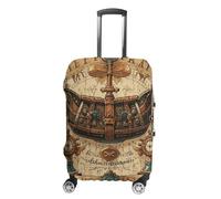 FHESDCW Antique Treasure Map Luggage Covers for Suitcases, Washable Travel Accessories, Anti-Scratch & Dust Protection Suitcase Cover Protector Fits 19-32 Inch Luggage, Style, XL, Classic