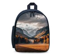 FHESDCW Autumn Rainy in The Valley Backpack for Men Women, Durable Small Bookbag Lightweight Daypack for Travel, Hiking, Blue-style, One Size, Daypack Backpacks