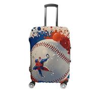 FHESDCW Baseball Splatter Style Luggage Covers for Suitcases, Washable Travel Accessories, Anti-Scratch & Dust Protection Suitcase Cover Protector Fits 19-32 Inch Luggage, Style, XL, Classic