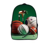 FHESDCW Basketball Rugby Baseball Golf Backpack Large Capacity, 16 Inch Laptop Backpack with 2 Compartment, Ergonomic Heavy Duty Travel Bag for Men & Women