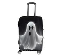 FHESDCW Black And Halloween Ghost Luggage Covers for Suitcases, Washable Travel Accessories, Anti-Scratch & Dust Protection Suitcase Cover Protector Fits 19-32 Inch Luggage, style, L, Classic