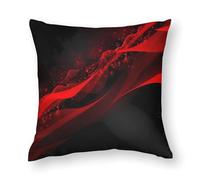 FHESDCW Black and Red Background Pillow Cover, Soft Pillow Covers - Hidden Zipper Closure, Standard Square 24"x24" Pillowcases, Decorative Cushion Cases for Couch, Sofa, Outdoor
