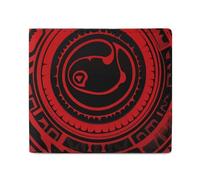 FHESDCW Black And Red Wallet Elegant Leather Wallets with ID Window & 2 Card Slots, Slim Bifold Wallet for Men Women