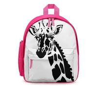 FHESDCW Black And White Giraffe Backpack for Men Women, Durable Small Bookbag Lightweight Daypack for Travel, Hiking, Pink-style, One Size, Daypack Backpacks