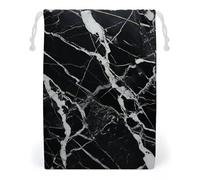 FHESDCW Black And White Marble Drawstring Bag Canvas, Reusable Travel Jewelry Pouches, Washable Storage Bags for Gift, Candy, Cosmetics 20 * 25cm