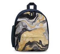 FHESDCW Black Golden Marble Ink Backpack for Men Women, Durable Small Bookbag Lightweight Daypack for Travel, Hiking, Blue-style, One Size, Daypack Backpacks