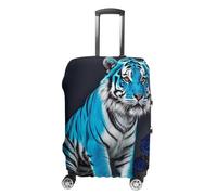 FHESDCW Blue Rose Tiger Luggage Covers for Suitcases, Washable Travel Accessories, Anti-Scratch & Dust Protection Suitcase Cover Protector Fits 19-32 Inch Luggage, Style, L, Classic