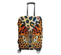 FHESDCW Butterfly Leopard Print Luggage Covers for Suitcases, Washable Travel Accessories, Anti-Scratch & Dust Protection Suitcase Cover Protector Fits 19-32 Inch Luggage, Style, XL, Classic