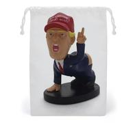 FHESDCW Cartoon President Drawstring Bag Canvas, Reusable Travel Jewelry Pouches, Washable Storage Bags for Gift, Candy, Cosmetics 20 * 25cm