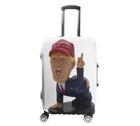 FHESDCW Cartoon President Luggage Covers for Suitcases, Washable Travel Accessories, Anti-Scratch & Dust Protection Suitcase Cover Protector Fits 19-32 Inch Luggage, Style, S, Classic
