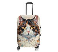 FHESDCW CAT Luggage Covers for Suitcases, Washable Travel Accessories, Anti-Scratch & Dust Protection Suitcase Cover Protector Fits 19-32 Inch Luggage, Style, M, Classic