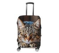 FHESDCW Cat Sleeping Luggage Covers for Suitcases, Washable Travel Accessories, Anti-Scratch & Dust Protection Suitcase Cover Protector Fits 19-32 Inch Luggage, Style, L, Classic