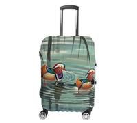 FHESDCW Chinese Style Mandarin Ducks Luggage Covers for Suitcases, Washable Travel Accessories, Anti-Scratch & Dust Protection Suitcase Cover Protector Fits 19-32 Inch Luggage, style, L, Classic
