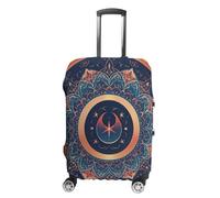FHESDCW Circular Floral Fragments Luggage Covers for Suitcases, Washable Travel Accessories, Anti-Scratch & Dust Protection Suitcase Cover Protector Fits 19-32 Inch Luggage, style, M, Classic
