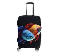 FHESDCW Colorful Fish Luggage Covers for Suitcases, Washable Travel Accessories, Anti-Scratch & Dust Protection Suitcase Cover Protector Fits 19-32 Inch Luggage, style, XL, Classic