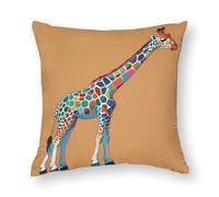 FHESDCW Colorful Giraffe Pillow Cover, Soft Pillow Covers - Hidden Zipper Closure, Standard Square 20"x20" Pillowcases, Decorative Cushion Cases for Couch, Sofa, Outdoor