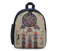 FHESDCW Colorful Retro Tribe Dream Catcher Backpack for Men Women, Durable Small Bookbag Lightweight Daypack for Travel, Blue-style, One Size, Daypack Backpacks