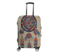 FHESDCW Colorful Retro Tribe Dream Catcher Luggage Covers for Suitcases, Washable Travel Accessories, Anti-Scratch & Dust Protection Suitcase Cover Protector Fits 19-32 Inch Luggage, Style, L, Classic