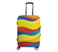 FHESDCW Colorful Waves Luggage Covers for Suitcases, Washable Travel Accessories, Anti-Scratch & Dust Protection Suitcase Cover Protector Fits 19-32 Inch Luggage, Style, S, Classic