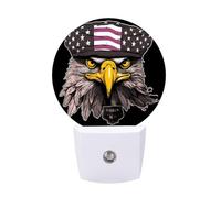 FHESDCW Cool Eagle Night Lights Plug Into Wall, LED Nightlights Auto On/Off Dusk to Dawn Sensor, Energy Efficient Night Lamp Soft Glow for Hallway Bedroom Bathroom Kitchen, 0.5W