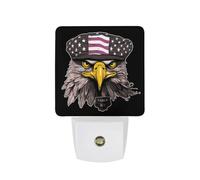 FHESDCW Cool Eagle Night Lights Plug Into Wall, LED Nightlights Auto On/Off Dusk to Dawn Sensor, Energy Efficient Night Lamp Soft Glow for Hallway Bedroom Bathroom Kitchen, 0.5W