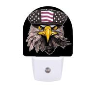 FHESDCW Cool Eagle Night Lights Plug Into Wall, LED Nightlights Auto On/Off Dusk to Dawn Sensor, Energy Efficient Night Lamp Soft Glow for Hallway Bedroom Bathroom Kitchen, 0.5W