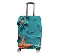FHESDCW Coral And Starfish Luggage Covers for Suitcases, Washable Travel Accessories, Anti-Scratch & Dust Protection Suitcase Cover Protector Fits 19-32 Inch Luggage, style, M, Classic