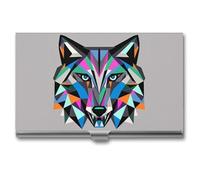 FHESDCW Coyote, Wolf Beast Business Card Holder for Men & Women, Professional Card Case with Buckle Style Shut, Compact And Portable Metal Case for Office Workers, style, One Size, Classic