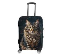FHESDCW Cute And Lovely Cat Luggage Covers for Suitcases, Washable Travel Accessories, Anti-Scratch & Dust Protection Suitcase Cover Protector Fits 19-32 Inch Luggage, style, L, Classic