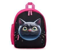 FHESDCW Cute Black Cat Shape Backpack for Men Women, Durable Small Bookbag Lightweight Daypack for Travel, Hiking, Pink-style, One Size, Daypack Backpacks