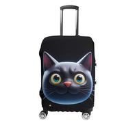 FHESDCW Cute Black Cat Shape Luggage Covers for Suitcases, Washable Travel Accessories, Anti-Scratch & Dust Protection Suitcase Cover Protector Fits 19-32 Inch Luggage, style, Small, Classic