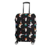 FHESDCW Cute Cartoon Cat Luggage Covers for Suitcases, Washable Travel Accessories, Anti-Scratch & Dust Protection Suitcase Cover Protector Fits 19-32 Inch Luggage, Style, S, Classic