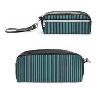 FHESDCW Dark Retro Minimalist Pattern Pencil Case Large Capacity with Zipper, Hanging Water Proof Cosmetic Bag for Travel, Vintage Leather Pencil Pouch for Women Men