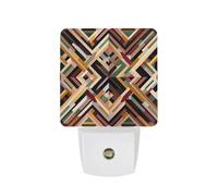 FHESDCW Diamond Shaped Geometric Night Lights Plug Into Wall, LED Nightlights Auto On/Off Dusk to Dawn Sensor, Energy Efficient Night Lamp Soft Glow for Hallway Bedroom Bathroom Kitchen, 0.5W