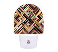 FHESDCW Diamond Shaped Geometric Night Lights Plug Into Wall, LED Nightlights Auto On/Off Dusk to Dawn Sensor, Energy Efficient Night Lamp Soft Glow for Hallway Bedroom Bathroom Kitchen, 0.5W