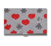 FHESDCW Dog Claw Love Business Card Holder for Men & Women, Professional Card Case with Buckle Style Shut, Compact And Portable Metal Case for Office Workers, style, One Size, Classic
