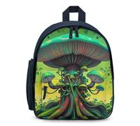 FHESDCW Dreamy Mushrooms And Tree Backpack for Men Women, Durable Small Bookbag Lightweight Daypack for Travel, Hiking, Blue-style, One Size, Daypack Backpacks