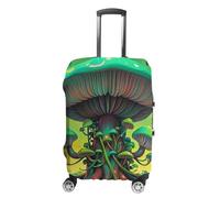 FHESDCW Dreamy Mushrooms And Tree Luggage Covers for Suitcases, Washable Travel Accessories, Anti-Scratch & Dust Protection Suitcase Cover Protector Fits 19-32 Inch Luggage, style, Small, Classic