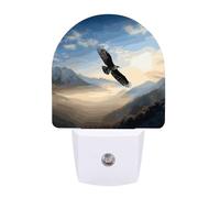 FHESDCW Eagle Mountains Night Lights Plug Into Wall, LED Nightlights Auto On/Off Dusk to Dawn Sensor, Energy Efficient Night Lamp Soft Glow for Hallway Bedroom Bathroom Kitchen, 0.5W