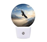 FHESDCW Eagle Mountains Night Lights Plug Into Wall, LED Nightlights Auto On/Off Dusk to Dawn Sensor, Energy Efficient Night Lamp Soft Glow for Hallway Bedroom Bathroom Kitchen, 0.5W