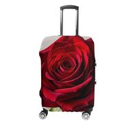 FHESDCW Elegant Red Rose Luggage Covers for Suitcases, Washable Travel Accessories, Anti-Scratch & Dust Protection Suitcase Cover Protector Fits 19-32 Inch Luggage, Style, XL, Classic