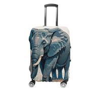 FHESDCW Elephant Watercolor Style Luggage Covers for Suitcases, Washable Travel Accessories, Anti-Scratch & Dust Protection Suitcase Cover Protector Fits 19-32 Inch Luggage, style, XL, Classic