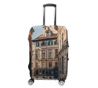 FHESDCW Facade Architecture Urban Image Luggage Covers for Suitcases, Washable Travel Accessories, Anti-Scratch & Dust Protection Suitcase Cover Protector Fits 19-32 Inch Luggage, Style, XL, Classic