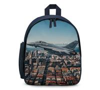 FHESDCW Fighter Jets Fly over Cities Backpack for Men Women, Durable Small Bookbag Lightweight Daypack for Travel, Hiking, Blue-style, One Size, Daypack Backpacks