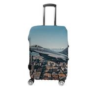 FHESDCW Fighter Jets Fly over Cities Luggage Covers for Suitcases, Washable Travel Accessories, Anti-Scratch & Dust Protection Suitcase Cover Protector Fits 19-32 Inch Luggage, Style, XL, Classic