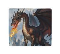 FHESDCW Fire Breathing Dragons Wallet Elegant Leather Wallets with ID Window & 2 Card Slots, Slim Bifold Wallet for Men Women
