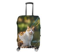 FHESDCW Fishing Cat Luggage Covers for Suitcases, Washable Travel Accessories, Anti-Scratch & Dust Protection Suitcase Cover Protector Fits 19-32 Inch Luggage, style, XL, Classic