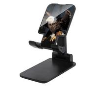 FHESDCW Foldable Cell Phone Stand for Desk - 3D Bald Eagle Phone Holder Angle Height Adjustable Cellphone Holder Portable Tablet Stand Compatible with All Phones 4-13" Phones Tablets