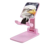 FHESDCW Foldable Cell Phone Stand for Desk - Bald Eagle Phone Holder Angle Height Adjustable Cellphone Holder Portable Tablet Stand Compatible with All Phones 4-13" Phones Tablets