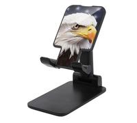 FHESDCW Foldable Cell Phone Stand for Desk - Bald Eagle Phone Holder Angle Height Adjustable Cellphone Holder Portable Tablet Stand Compatible with All Phones 4-13" Phones Tablets